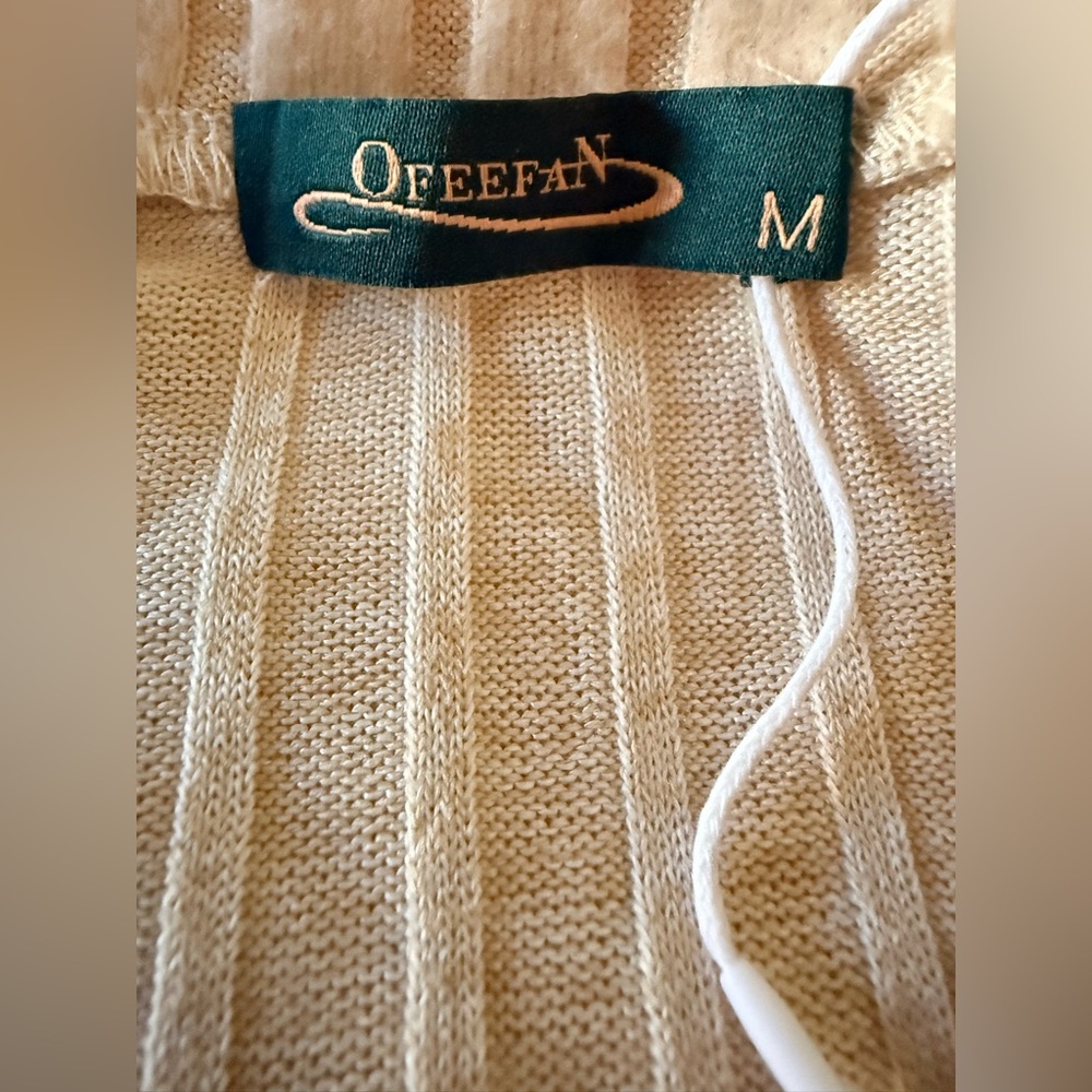 Chic Beige Ribbed Knit Dress - Picture 4 of 5